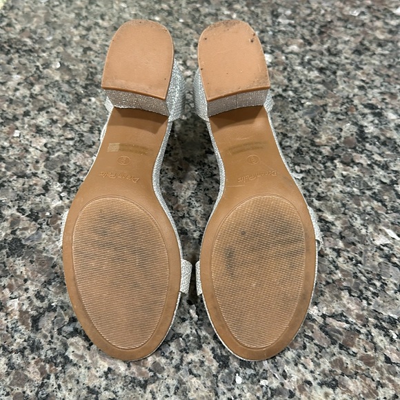 Dream Pairs sparkly silver low chunky heel Size 9 - Picture 6 of 6